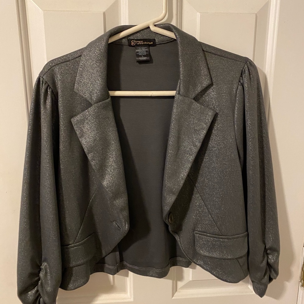 Gray cardigan